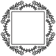 Beautiful flower frame of element, vintage of cards. Vector