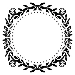 Black vintage square elegant frames with floral ornament, various of cards. Vector