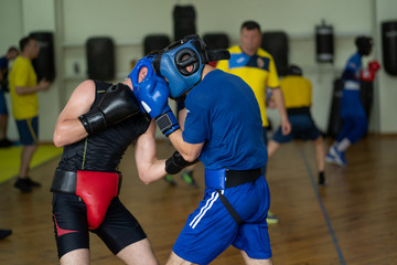 Fototapeta premium Boxing fighters in action