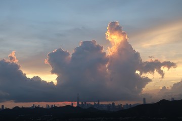 Hong Kong Evening Clouds 