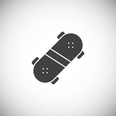 Skateboarding related icon on background for graphic and web design. Simple illustration. Internet concept symbol for website button or mobile app.