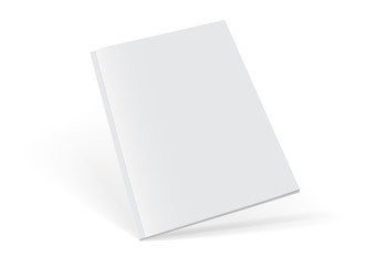 white magazine on white background mock up 