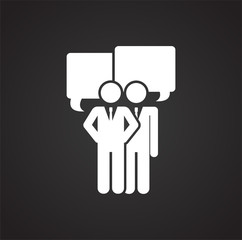 Business person icon on background for graphic and web design. Simple illustration. Internet concept symbol for website button or mobile app.