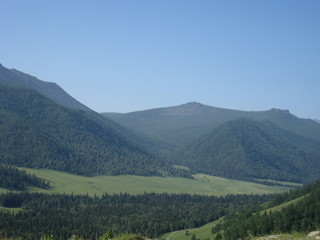 Fototapeta na wymiar Chike-Taman pass in Altai mountains