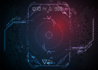 Blue Red Light Futuristic Game Interface Technology