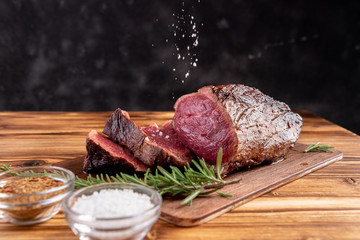 beef tenderloin cut into pieces