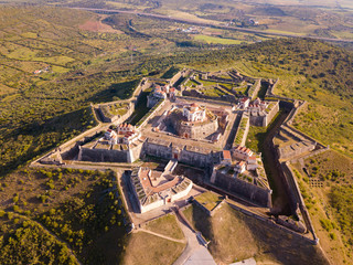 Panoramic landscape of fortress of Nossa Senhora da Graca in Elvas