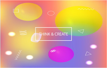 Vivid banner from various element environment.