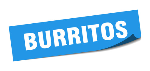 burritos sticker. burritos square isolated sign. burritos