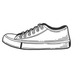 Sneakers shoes. Vector concept in doodle and sketch style.