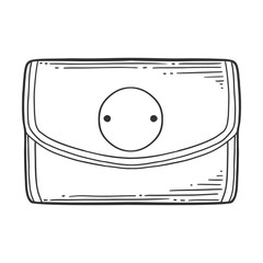 Wallet. Vector concept in doodle and sketch style.