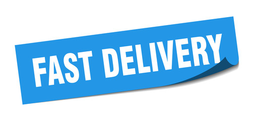 fast delivery sticker. fast delivery square isolated sign. fast delivery