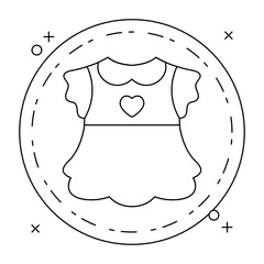 dress baby for girl in frame circular