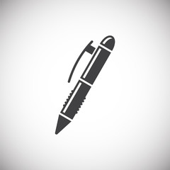 Pen icon on background for graphic and web design. Simple illustration. Internet concept symbol for website button or mobile app.