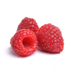  Fresh raspberry isolated on white background