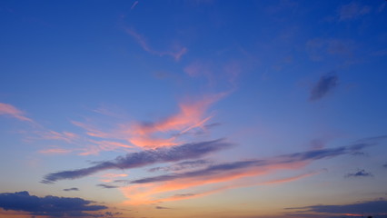 Beautiful sky with clouds background, Sky with clouds weather nature cloud blue, Blue sky with clouds and sun, Clouds At Sunrise.