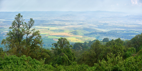 Fototapeta na wymiar Beautiful panoramic view near Ngorongoro National Park,Tanzania