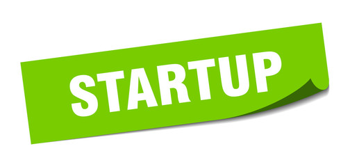 startup sticker. startup square isolated sign. startup