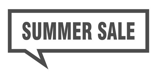 summer sale sign. summer sale square speech bubble. summer sale