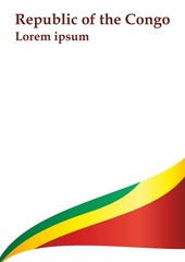 Flag of the Republic of the Congo, Republic of the Congo. Template for award design, an official document with the flag of the Republic of the Congo. Bright, colorful vector illustration for graphic a