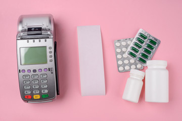 Payment terminal, receipt and drugs