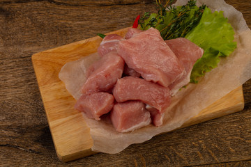 Raw pork meat for roast