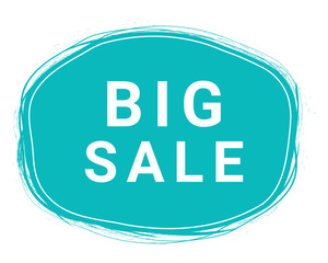 Big Sale, Speech Bubble Banner, Element Design Template, App Icon, Vector Illustration.
