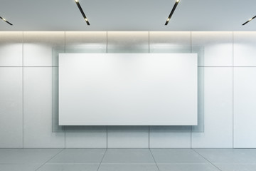 blank picture frame on the wall, 3d rendering