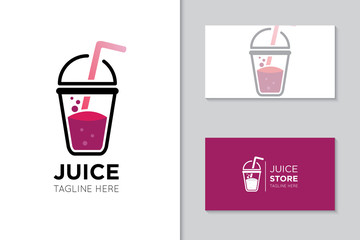 juice logo and icon vector illustration design template