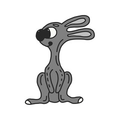 cute bunny T-shirt graphics for kids vector illustration