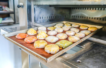 Frozen pies waiting to baked