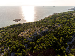 old ruins of a castle in croatia