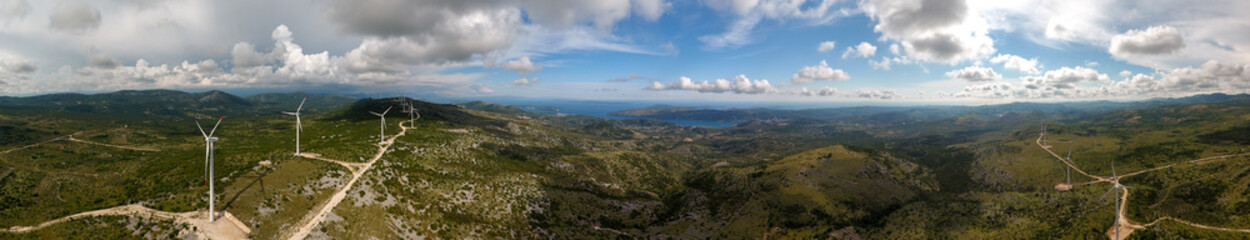Fototapeta premium wind turbines in croatia
