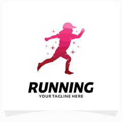 Running Boy Logo Design Template