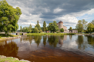 Obraz premium Savonlinna, Finland - Olavinlinna castle