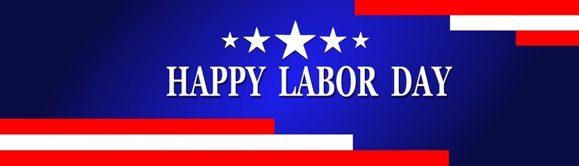 Happy Labor Day background with USA flag