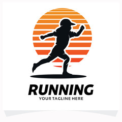 Running Boy Logo Design Template