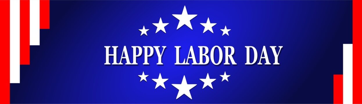 Happy Labor Day Background With USA Flag