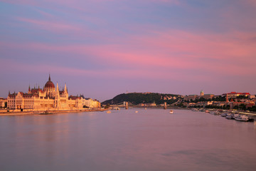 Budapest, Hungary. Cityscape image of Budapest, capital city of Hungary during beautiful sunset.