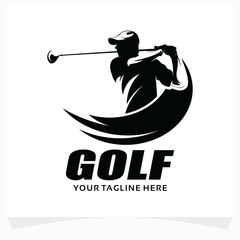 Golf Sport Logo Design Template - obrazy, fototapety, plakaty