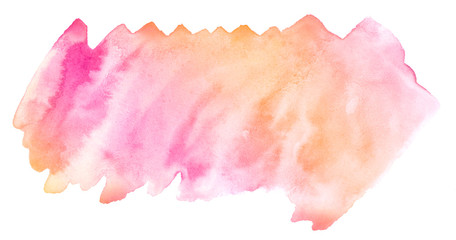 Multicolor watercolor in pastel tones. Isolated place with divorces and borders. Frame with copy space for text.