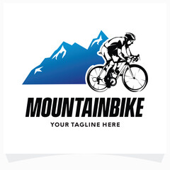 Bike Race Logo Design Template - obrazy, fototapety, plakaty