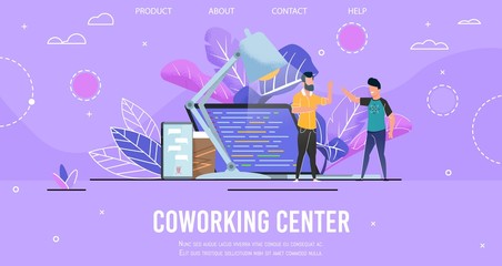 Landing Page Presenting Modern Coworking Center