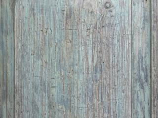 Old wooden blue door texture background