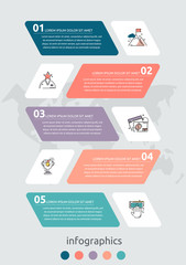 Vector infographic flat template concept for five labels, diagram, graph. Business concept with 5 options. For content, flowchart, steps, timeline, web, workflow, marketing, presentation