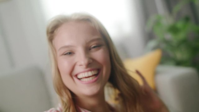 Webcam chatting to girlfriend at home