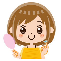 コンタクレンズ　女性