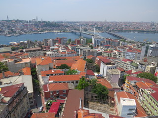 Fototapeta na wymiar A view of Istanbul from the Galata Tower
