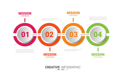 Abstract infographics number options template with steps, with 4 label. Can be used for workflow layout, diagram, business step options, banner, web design. Vector eps 10.