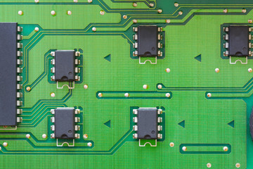 Green Mainboard panel background.